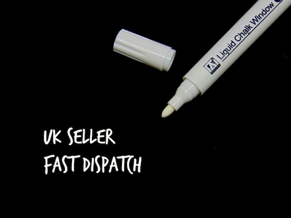 1 X White Liquid Chalk Pen Marker for Glass Windows Chalkboard Blackboard  Pens UK 