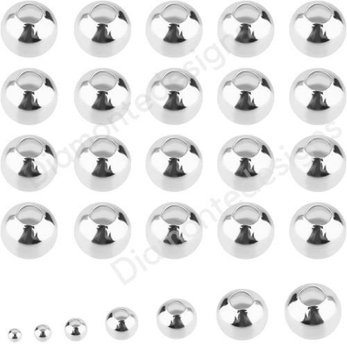 150 perline distanziali in argento 8 mm rotonde lisce per la