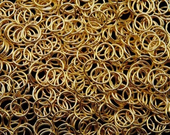10mm Gold Plated Open Jump ring Connector Jewellery Findings Craft