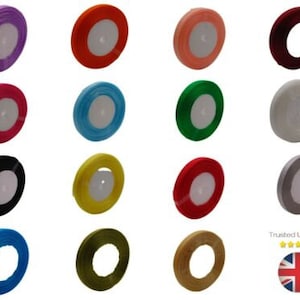 1 Full 46 Metre Roll - 13mm Sheer Organza Craft Ribbon Sparkle Wedding Xmas UK