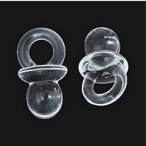 20mm Clear Transparent Acrylic Smooth Dummies Pendant Plastic Pram Charms