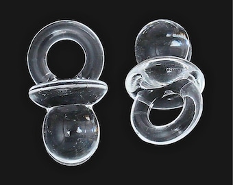 Colgante de plástico para cochecito de bebé, acrílico transparente, liso, de 20 mm
