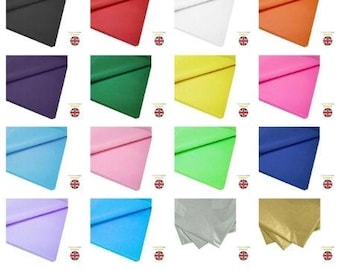 Silkespappersark Syrafria Biologiskt nedbrytbara presentinslagningar 16 färger - Storbritannien