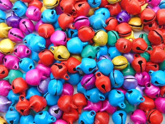 Lot De 300+ Grelots Vintage Rouges - 10mm - Perles / Charms Pour Loisirs Créatifs