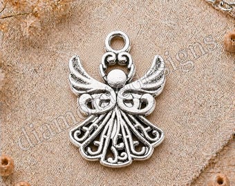 20mm Tibetan Silver Angel Charms Christmas Fairy Jewellery Pendant