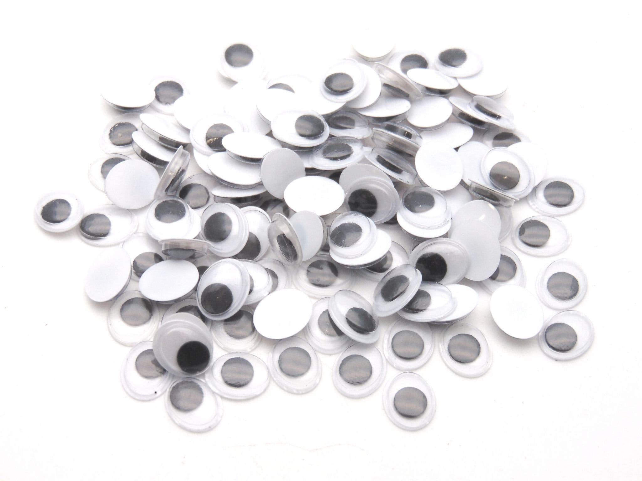 10mm X 8mm Oval Acrylic Wobbly Googly Doll Making Craft Eye Kids