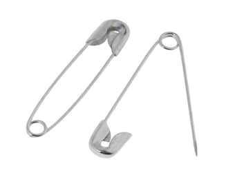 31mm Antique Silver Safety Pins Jewellery Costume Tools Dressmaking Sewing
