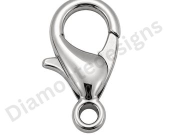 10 mm antyczne posrebrzane zapięcia typu homar claw, elementy biżuterii, zapięcia zatrzaskowe