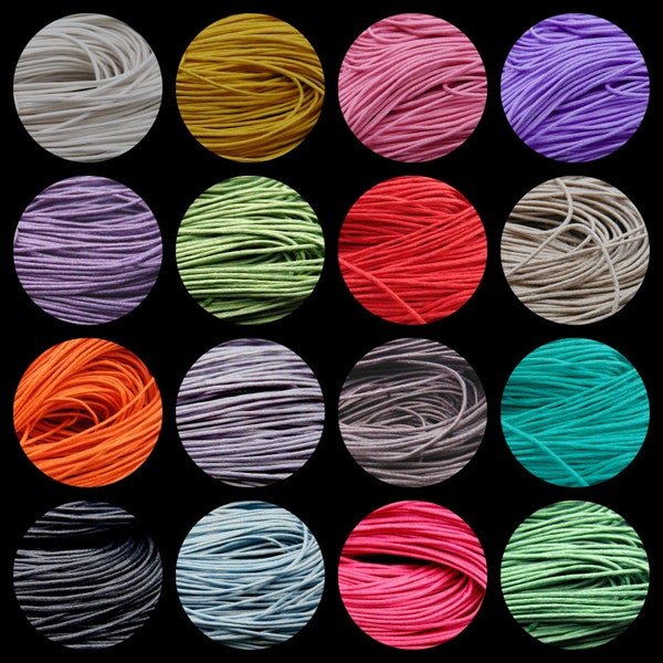 80 Metres WAXED Cotton Cord Bundle 1mm Jewellery Making String Thread
