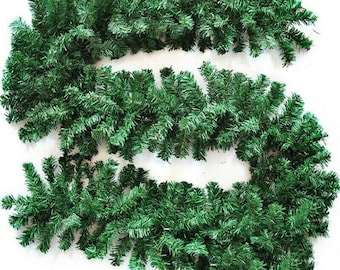 Standard Xmas Artificial Pine Green Spruce Christmas Fire Garland tree pines 2.7 meters - 9ft x 28cm UK