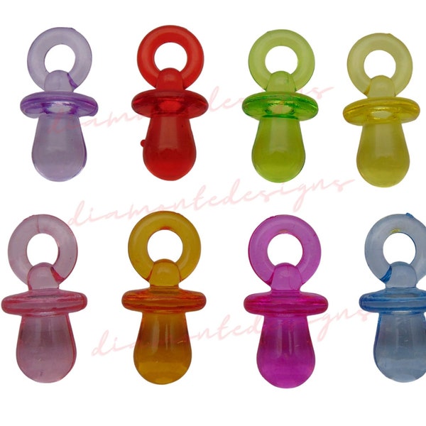 31mm Random Mixed Acrylic Smooth Dummies Pendentif Charm Pram