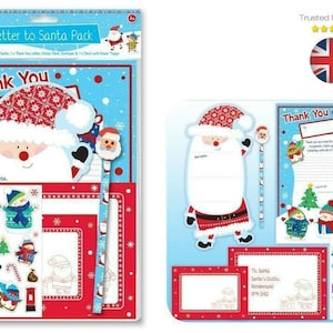 5Pc Set Carta de Navidad a Santa Kids Presentar lista de deseos Navidad Niños estilo 2