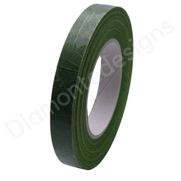 DARK GREEN Florist Stem Tape - Wire Floral Work - Buttonholes Craft Floristry UK