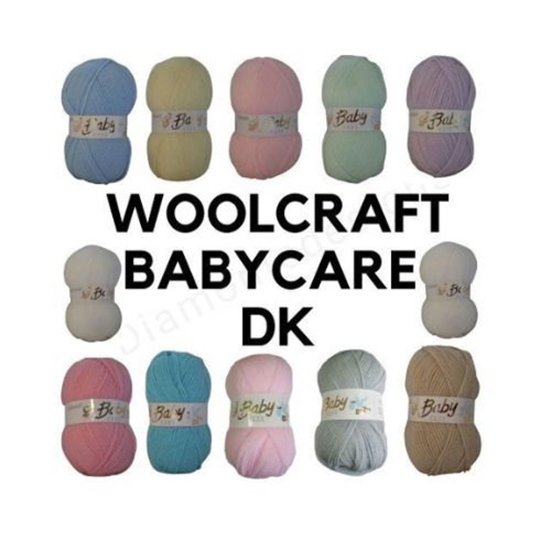 Woolcraft Babycare DK Knitting Wool 100g Double Knit Baby Care Soft UK