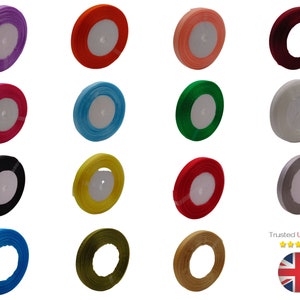 1 Full 46 Metre Roll - 10mm Sheer Organza Craft Ribbon Sparkle Wedding Xmas  (50 Yards ) UK