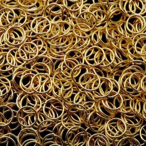 9mm Gold Plated Open Jump ring Connector Jewellery Findings Craft UK