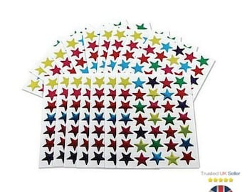 350 Estrellas Multicolor Escuela Maestro Recompensa Pegatinas Auto Adhesivo 15mm H5