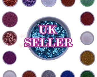 Premium Quality Fine Craft Glitter Iridescent Nail Art Floristry Dust Kids Craft Xmas Festive UK