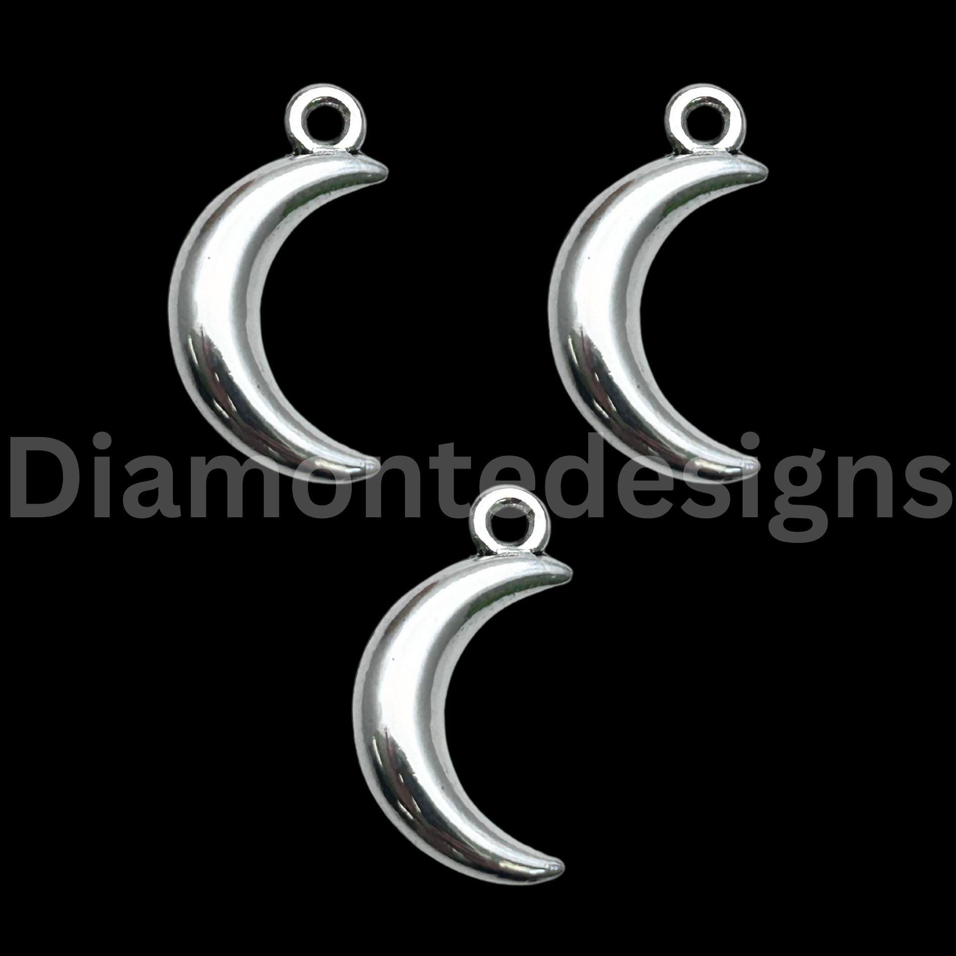 10 Ciondoli A Forma Di Luna Per La Creazione Di Gioielli