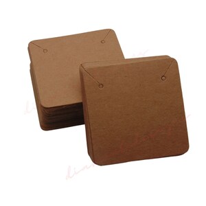 50 piezas Kraft Collar Colgante Pulsera Colgar Joyas Tarjetas de Exhibición