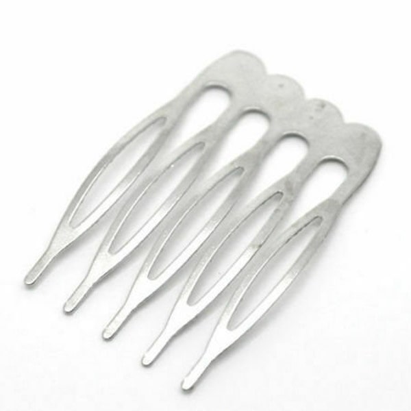 Silver Plated Metal Bridal Hair Comb 2.5cm Jewellery Making Accessories UK