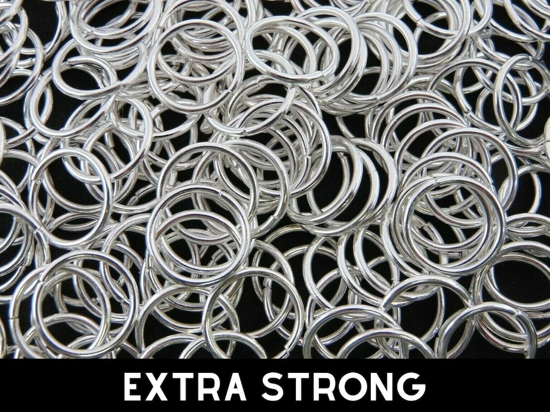 50 Pcs Extra Large Jump Rings STRONG Silver Plated 10mm 12mm 14mm 16mm