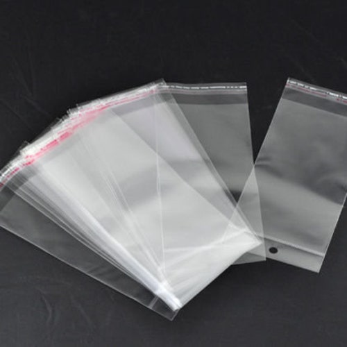 100 Pcs Clear Self Adhesive Cello Bag With Hole Jewellery - Etsy
