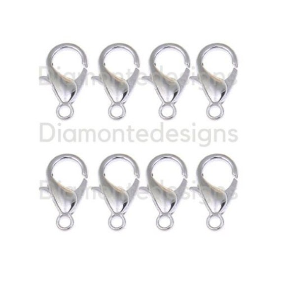 100 Alloy Lobster Clasps 12mm Lobster Clasp Jewelry Clasps, Metal Clasps Necklace  Making Supplies 100684 