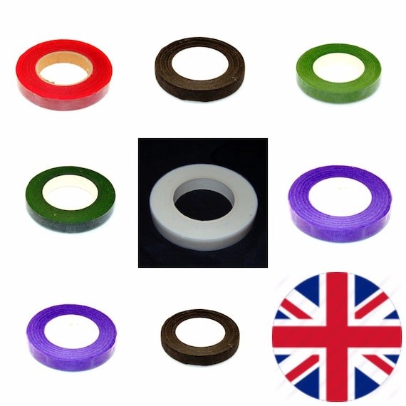 Papel Crepé Floral Cinta Floristería 8 Rollos - Autoadhesiva Para Tallos, 4 Colores, 30yd X 12mm Cinta Pintor