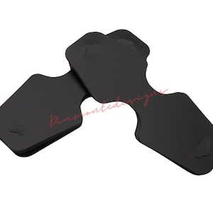50 stuks zwarte ketting armband vouwen hang sieraden display kaarten - E195