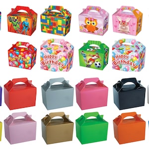 Cajas de comida para fiestas, botín, almuerzo, cartón, regalo para niños, feliz cumpleaños, Reino Unido