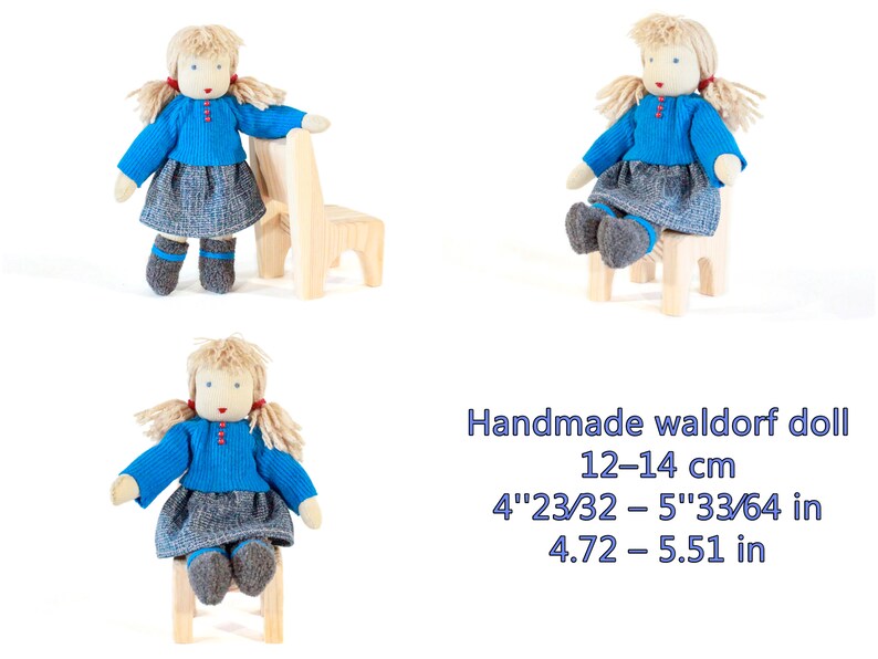 Dollhouse family mom and baby dolls toy crib. Waldorf doll Etsy