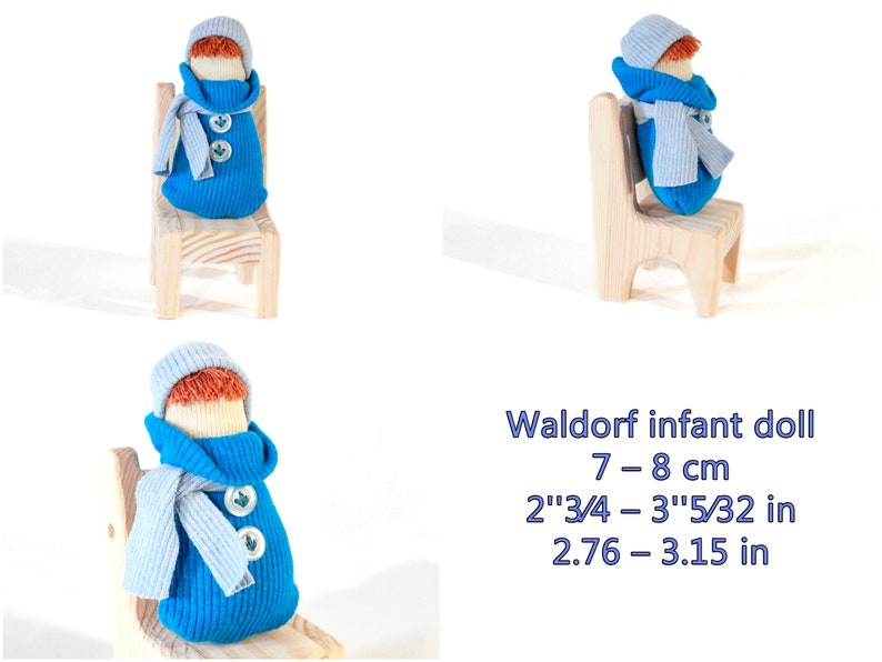 Dollhouse family mom and baby dolls toy crib. Waldorf doll Etsy