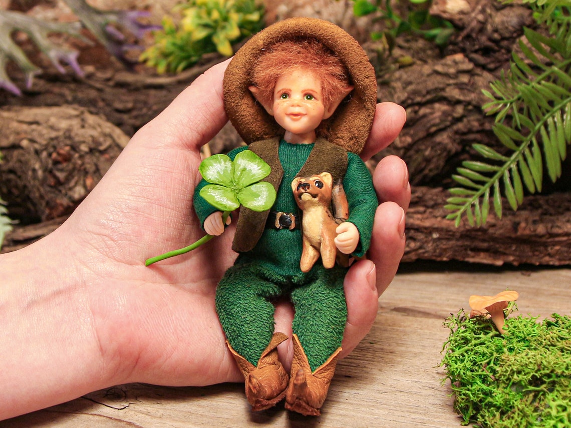 Leprechaun doll 112 scale 5.7 in / flexible limbs movable Etsy
