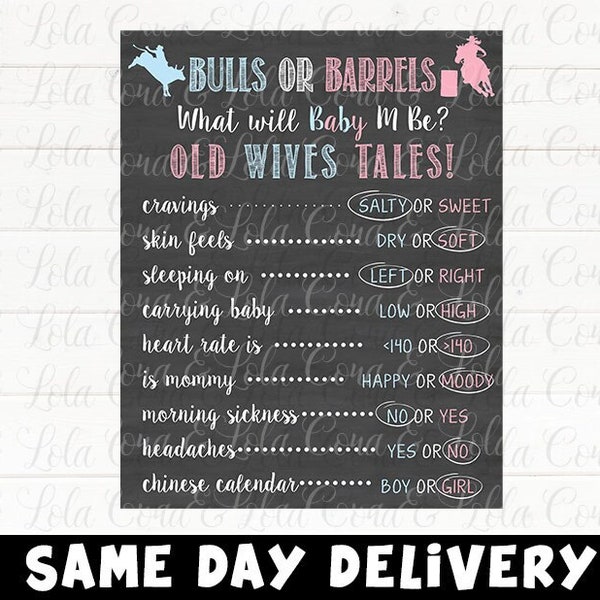 Heifer or Bull Gender Reveal Etsy