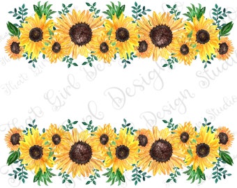 Download Watercolor Sunflower Svg Etsy