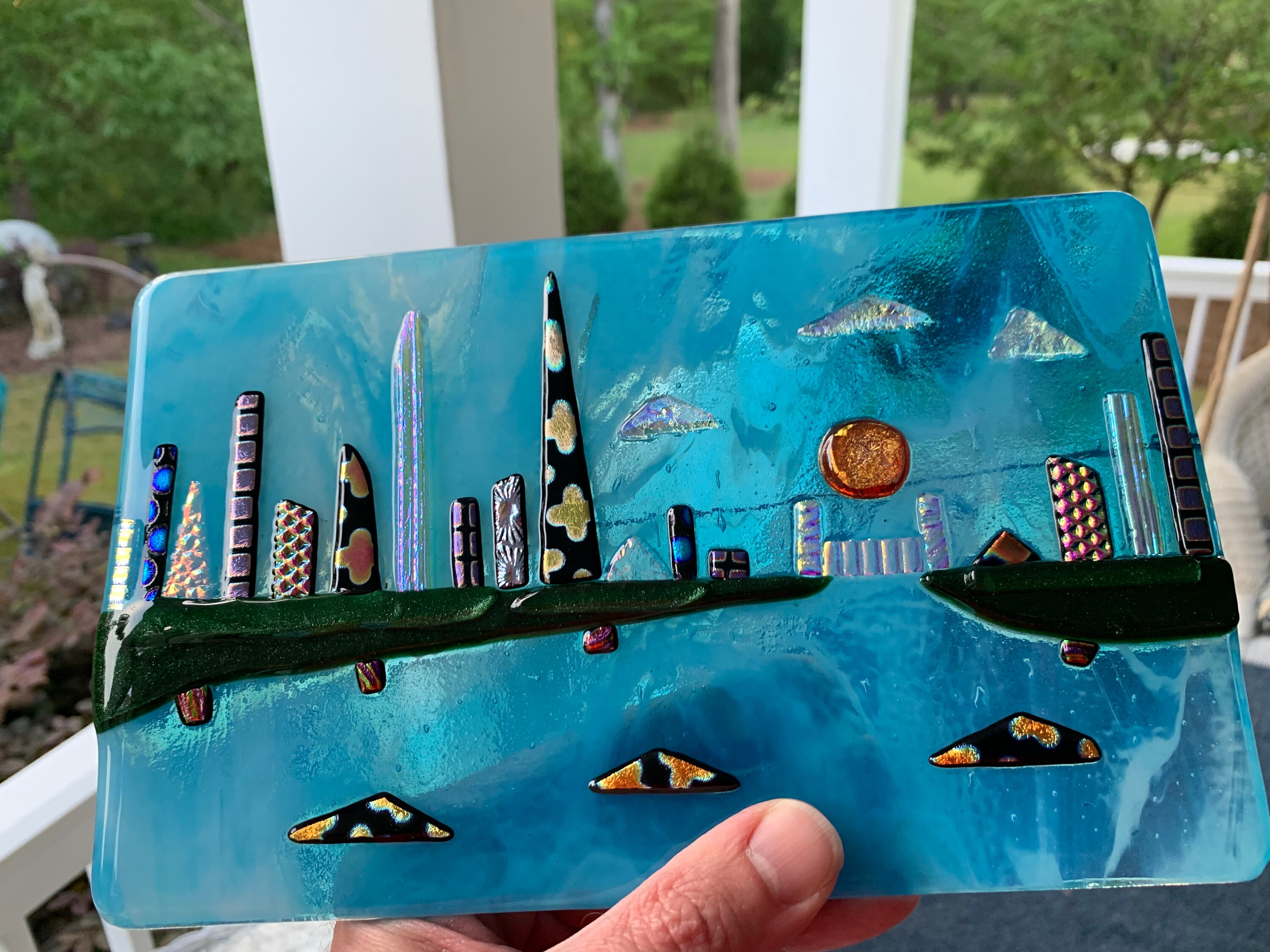 Hanging Fused Glass Mural Etsy