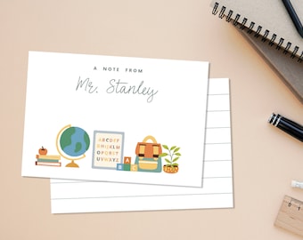 Personalized Teacher Note, Editable Stationery, Classroom Theme, Teacher Appreciation Gift, DIGITAL DOWNLOAD
