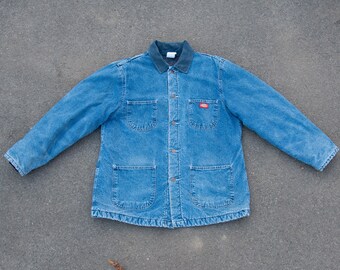 carhartt denim barn coat stonewashed