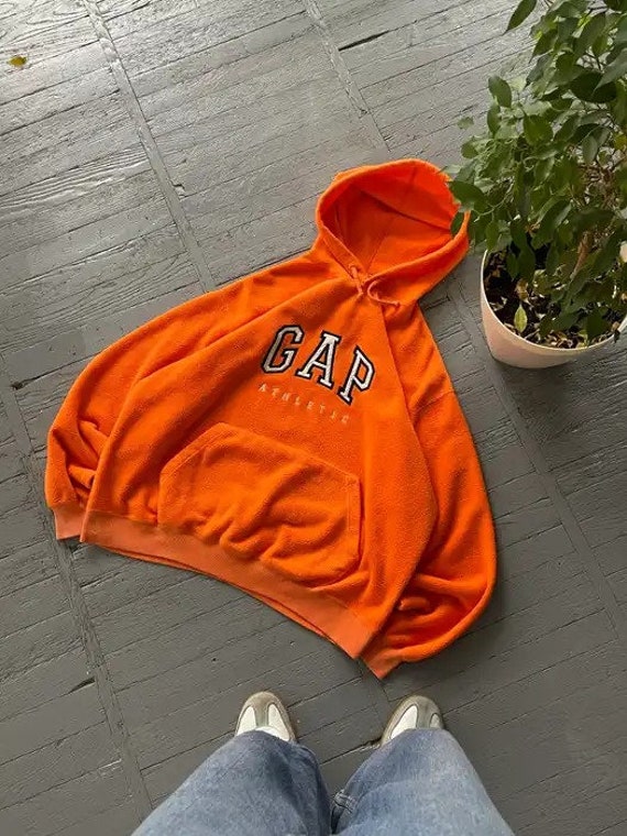 Vintage Gap Athletic Fleece Casual Hooded Sweatshirt Orange - Etsy Australia