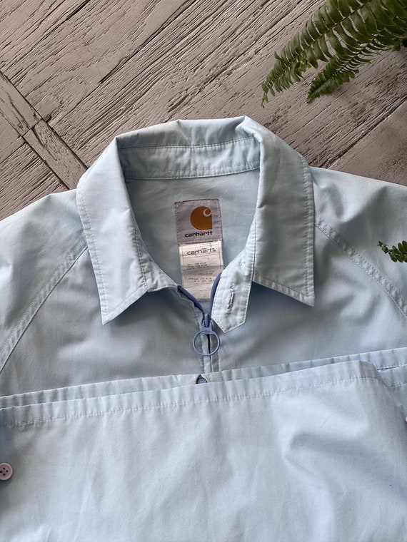 Vintage Carhartt col Harrington veste de travail preppy bleu ciel taille L Etsy France