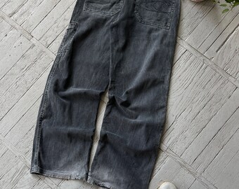 Jeans vintage Oneill Y2K larghi in velluto a coste a gamba larga grigi taglia 32