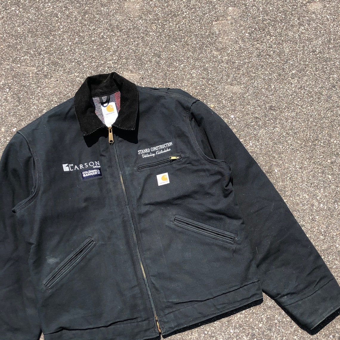 This is Vintage Carhartt Detroit Jacket USA Made Black Sz 42 | Etsy
