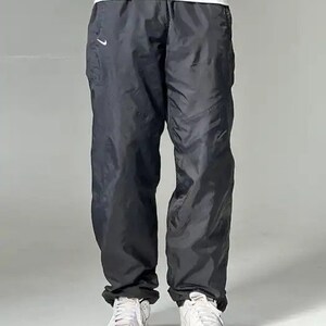 Vintage Nike Nylon Track Outdoor Street Casual Pants Black