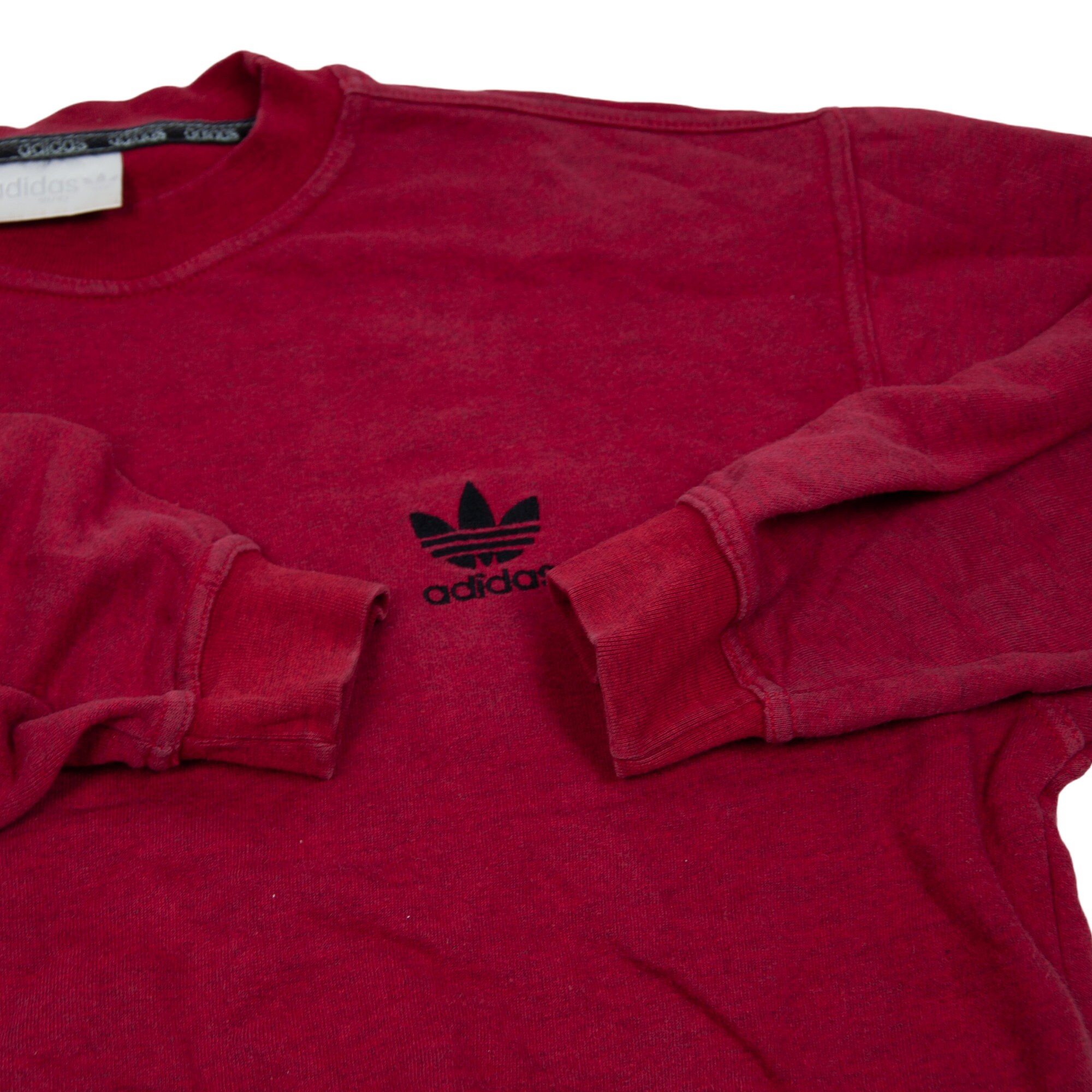 red adidas sweatshirt vintage