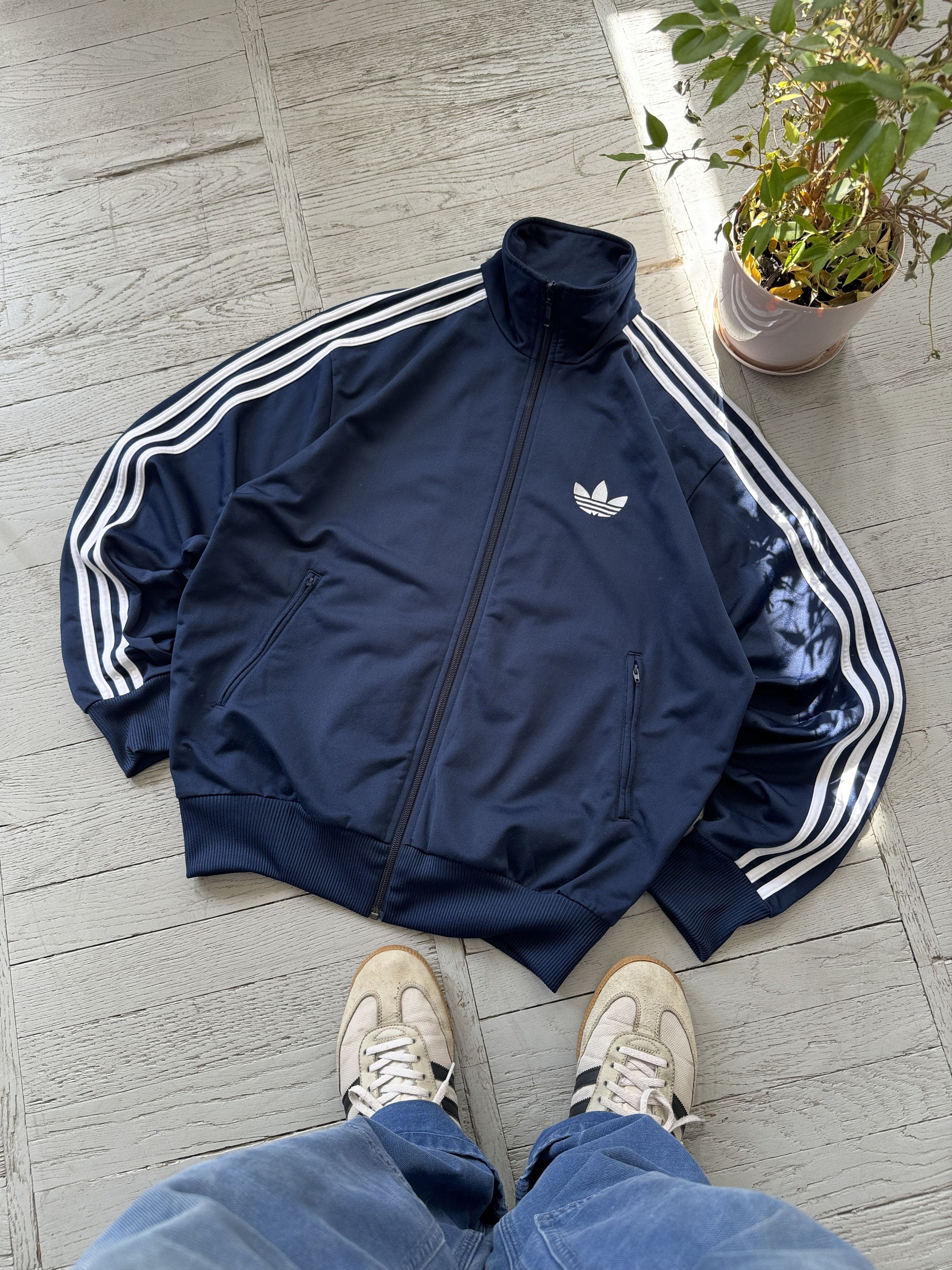 Vintage Adidas Full Zip Nylon Track Original Casual Striped Vintage Adidas Full Zip Nylon Track Original Casual Striped