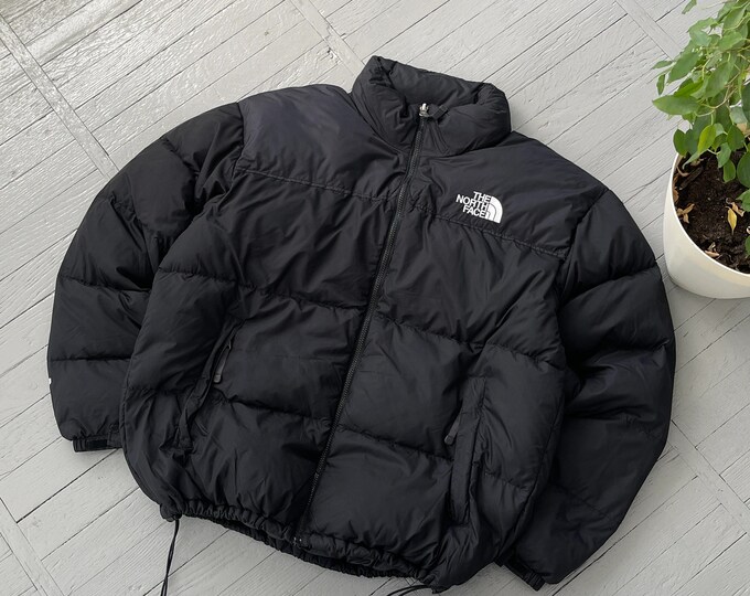 Vintage the North Face Retro Nuptse Puffer Jacket Black Size - Etsy