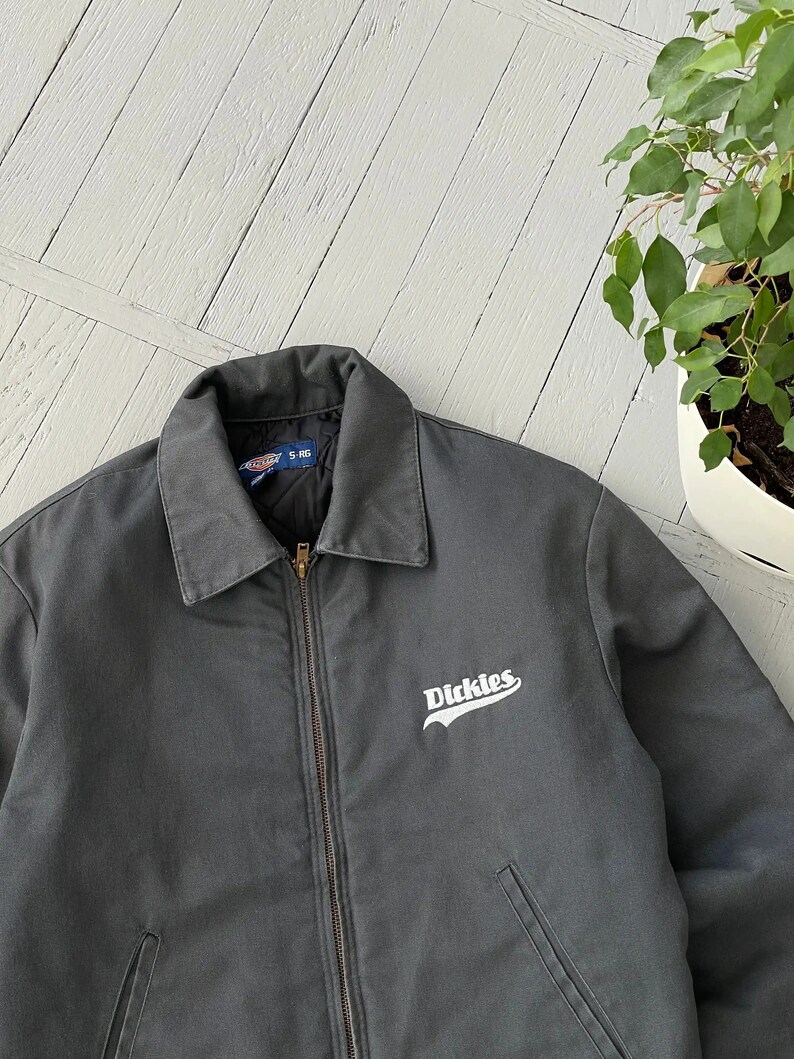 Vintage Dickies Harrington Work Jacket Asphalt Gray Size S Etsy