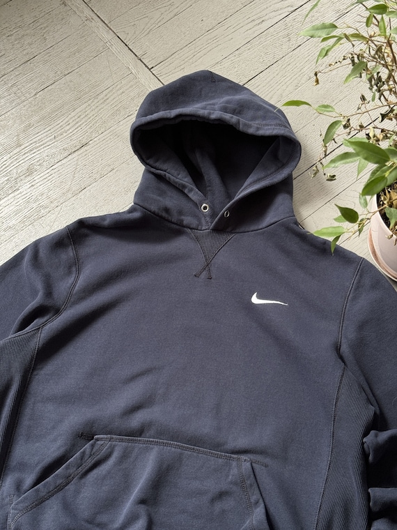 Nike Small Swoosh Baggy Oversized Hoodie Faded Bl… - image 2