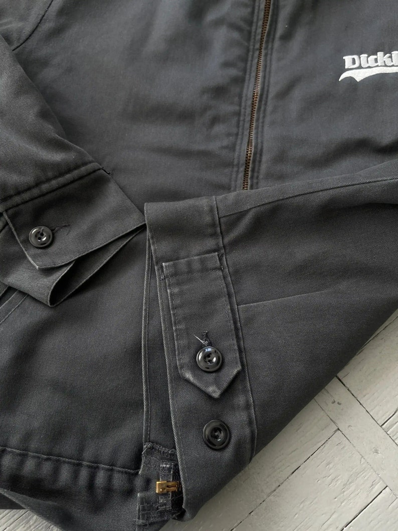 Vintage Dickies Harrington Work Jacket Asphalt Gray Size S Etsy